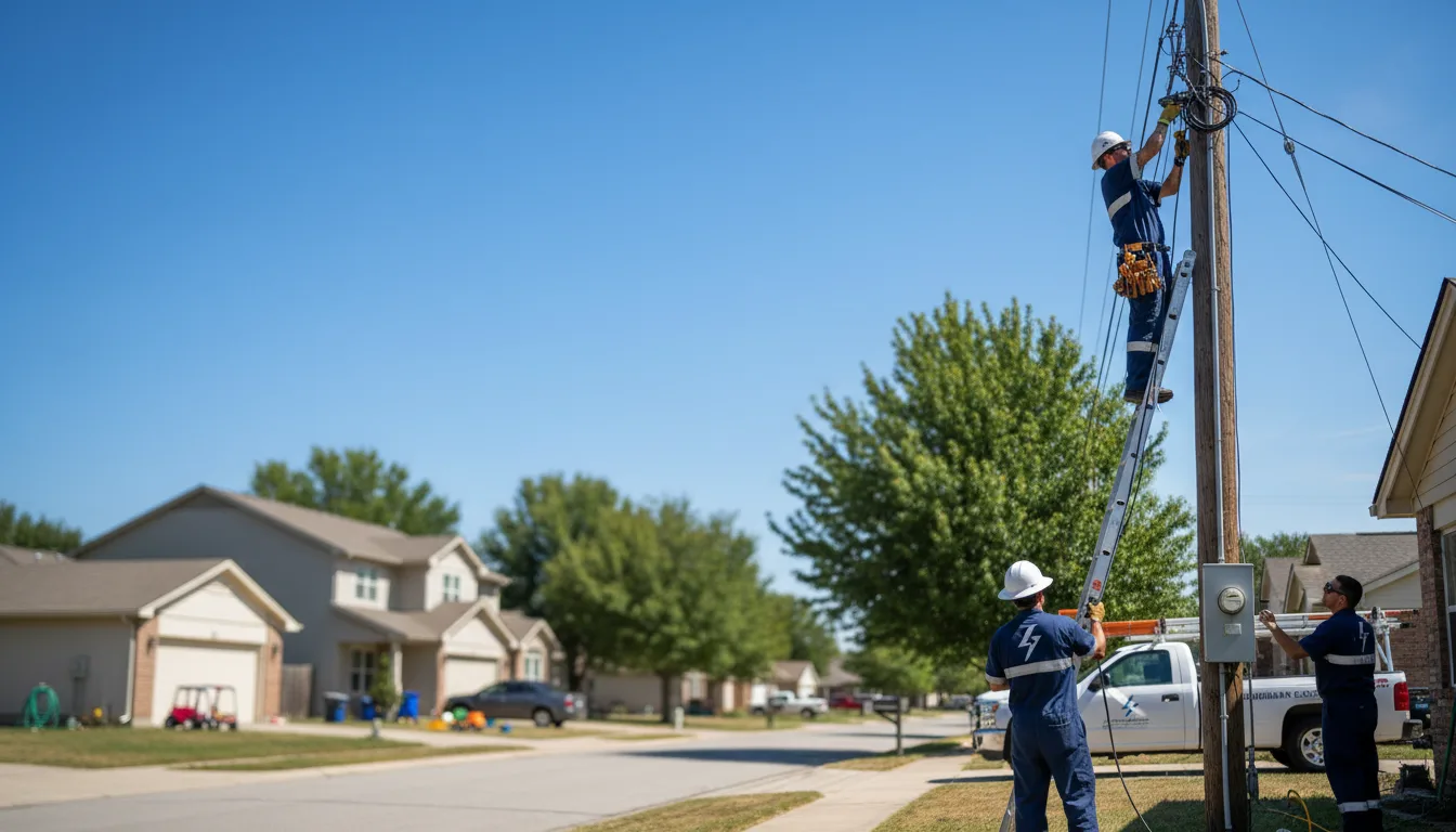Residential electrician providing installation services in Rockland, WI